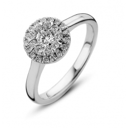 18kt witgouden ring met briljant - 13975