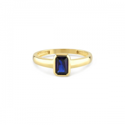 SWING JEWELS - 18kt geelgouden ring met blauwe zirconium - 14001
