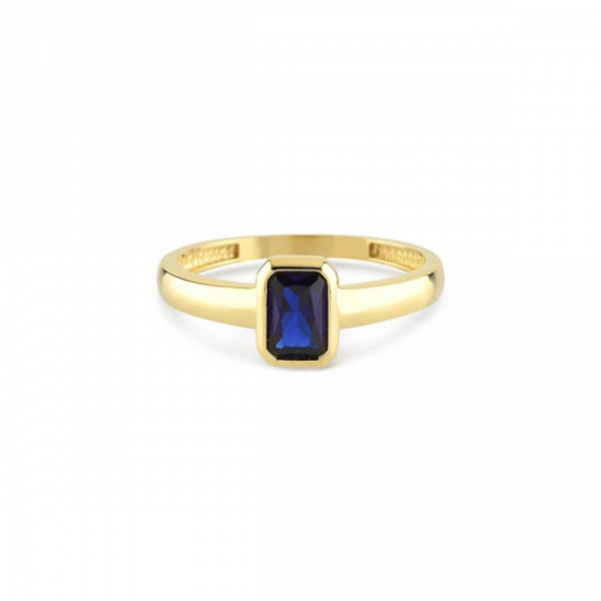 SWING JEWELS - 18kt geelgouden ring met blauwe zirconium - 14001