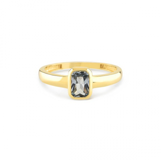SWING JEWELS - 18kt geelgouden ring met blauwe zirconium - 14002