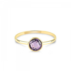 SWING JEWELS - 18kt geelgouden ring met paarse zirconium - 14007