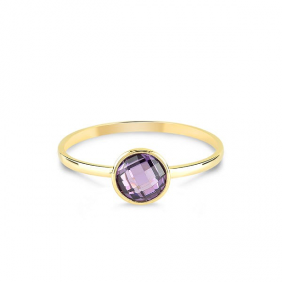 SWING JEWELS - 18kt geelgouden ring met paarse zirconium - 14007