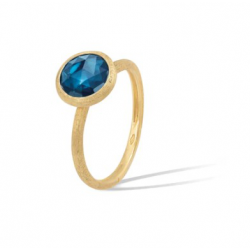 MARCO BICEGO Jaipur - 18kt geelgouden ring met Londen Blue topaas - 14043