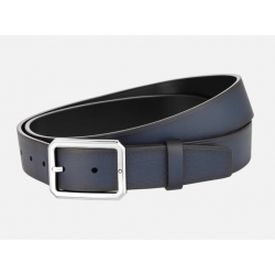 MONTBLANC LEATHER BELT BLUE / BLACK - 14412