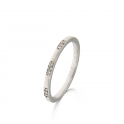18kt witgouden ring met briljant 0.05ct - 14604