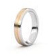Tessina trouwring - staal + 18kt goud - 14941