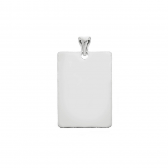 18kt witgouden graveerplaat - 14947