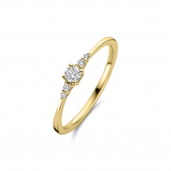DULCI NEA - 18kt geelgouden solitaire ring met briljant 0.14ct - 15035