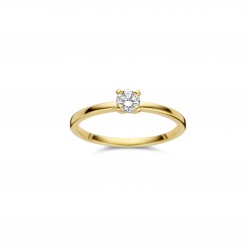 DULCI NEA - 18kt geelgouden solitaire ring met briljant 0.23ct - 15036