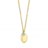 18KT geelgouden halsketting met briljant 0.02ct - 15048
