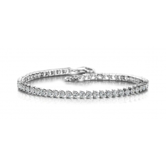 SILVER ROSE - zilveren armband met zirconium - 15058
