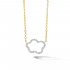 DULCI NEA - 18kt bicolore gouden halsketting met briljant 0.16ct - 15063