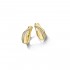 DULCI NEA - 18kt bicolore gouden oorringen met briljant 0.09ct - 15072