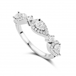 SILVER ROSE - zilveren ring met zirconium - 15324