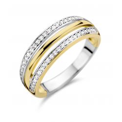 SILVER ROSE - zilveren ring met zirconium - 15336