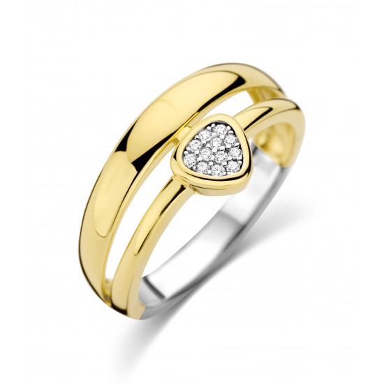 SILVER ROSE - zilveren ring met zirconium - 15338