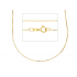 18KT geelgouden halsketting 45cm - 15398