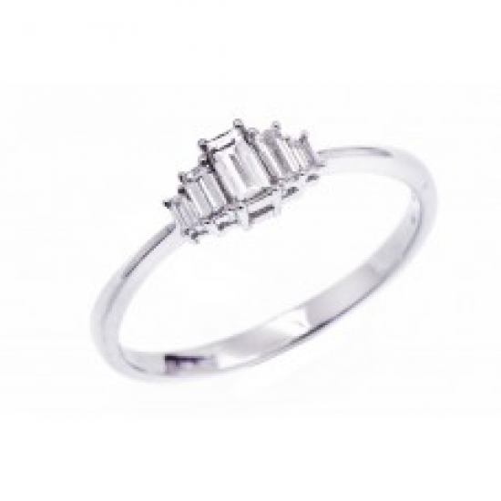18kt witgouden ring met briljant 0.24ct - 15420