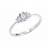 18kt witgouden ring met briljant 0.24ct - 15420