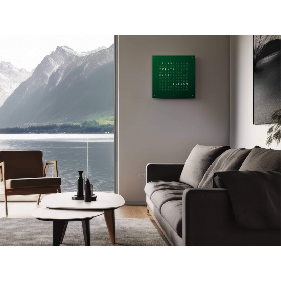 QLOCKTWO Classic Velvet green, dutch - 15775