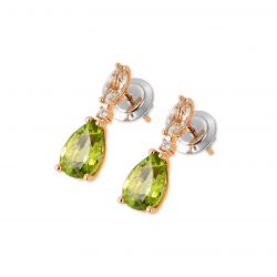 Ponte Vecchio - 18kt rose gouden oorringen met diamant, amethist en peridoot - 15856