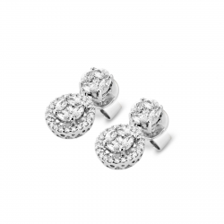 Ponte Vecchio - 18kt witgouden oorringen met diamant 0.75ct - 15857