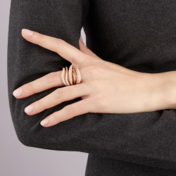 ANNAMARIA CAMMILLI - 18kt rose gouden ring met briljant 2.40ct - 15785