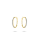 14kt geelgouden oorringen met zirconium - 15907