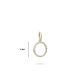 14kt geelgouden hanger met zirconium - 15917
