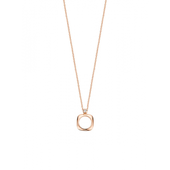 BIGLI Elements - 18kt bicolore gouden halsketting met diamant 0.01ct - 15888