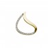 18kt bicolore gouden hanger met diamant 0.09ct - 37608