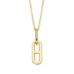 18kt geelgouden schakel hanger - 37635