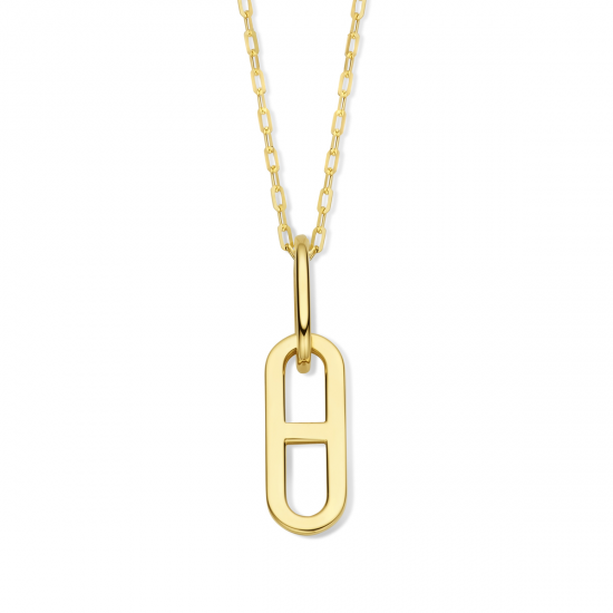 18kt geelgouden schakel hanger - 37635