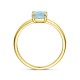 14kt geel gouden ring met aquamarijn - 37647