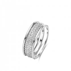 NAIOMY - zilveren ring met zirconium - 37706