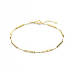 14kt geelgouden armband - staafjes - 37723