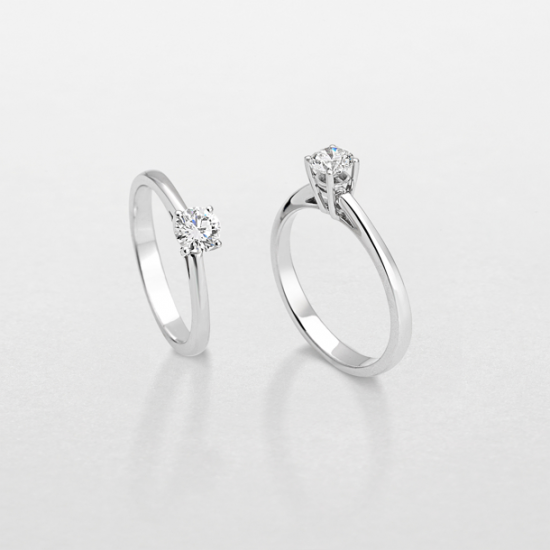 Giorgio Visconti - 18kt witgouden solitaire ring met briljant 0.09ct - 37755