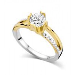Silver Rose - zilveren ring met zirconium - 37782