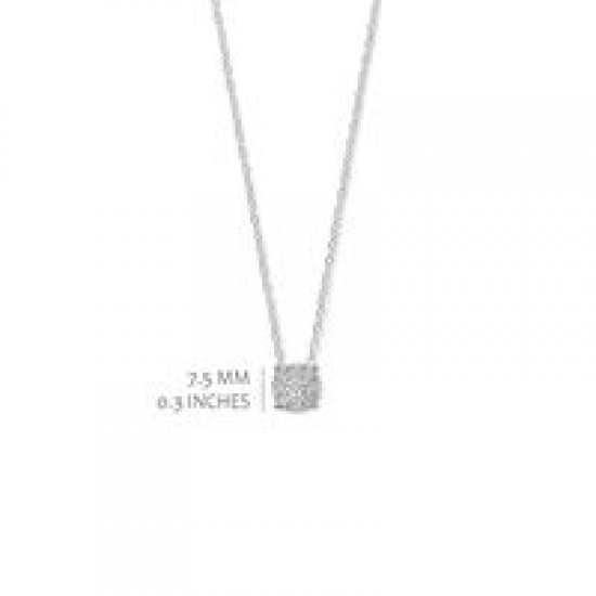 Silver Rose - zilveren halsketting met zirconium hanger - 37908