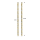 14kt geelgouden oorringen met zirconium - 37986