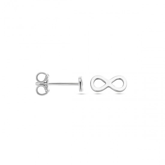 Zilveren oorringen - infinity - 37987