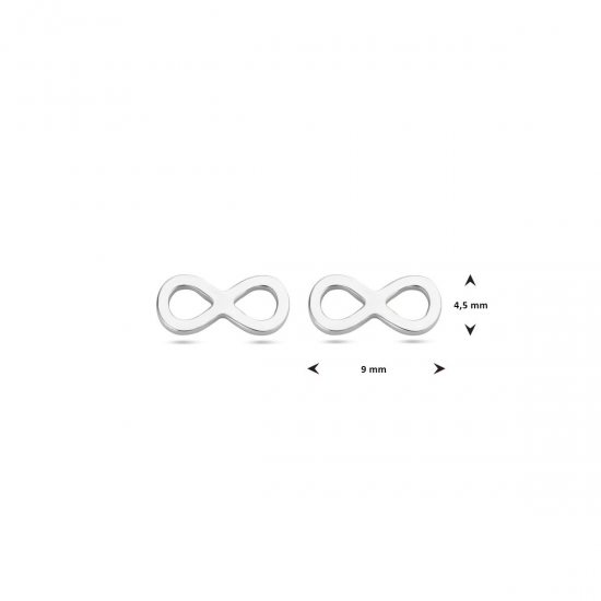 Zilveren oorringen - infinity - 37987