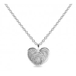 See You - zilveren halsketting met hanger in hartvorm - 37989