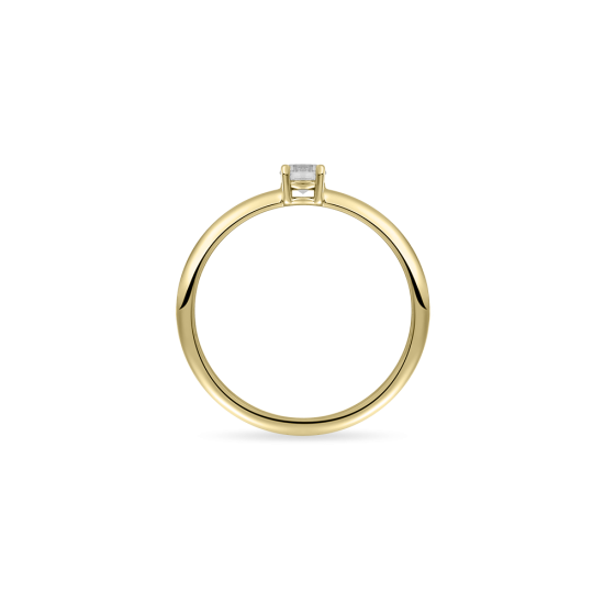 14kt geelgouden ring met zirconium - 38013