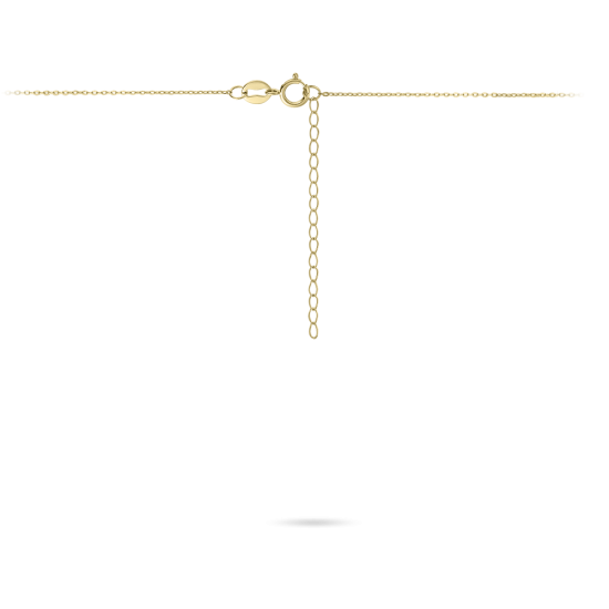 14kt geelgouden halsketting met zirconium - 38016