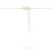 14kt geelgouden halsketting met zirconium - 38016