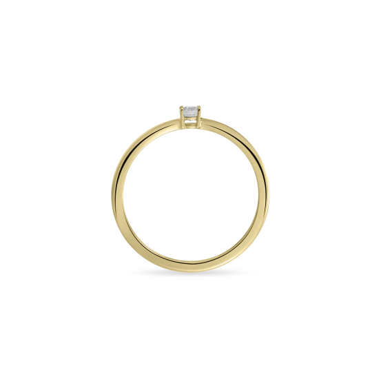 14kt geelgouden ring met zirconium - 38020