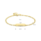 14kt geelgouden armband met graveerplaat - 38045