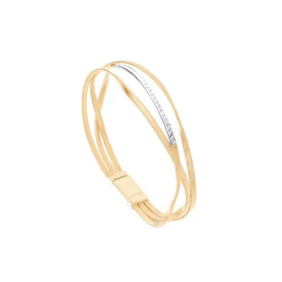 Marco Bicego Marrakech New - 18kt bicolore gouden armband met briljant - 38049