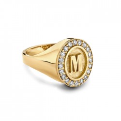 MINITIALS diamanten Signet 18kt gouden ring - 38058